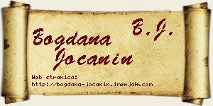 Bogdana Jočanin vizit kartica